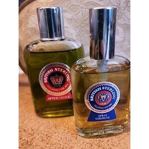 Vintage British Sterling  After Shave & Cologne Bottles
